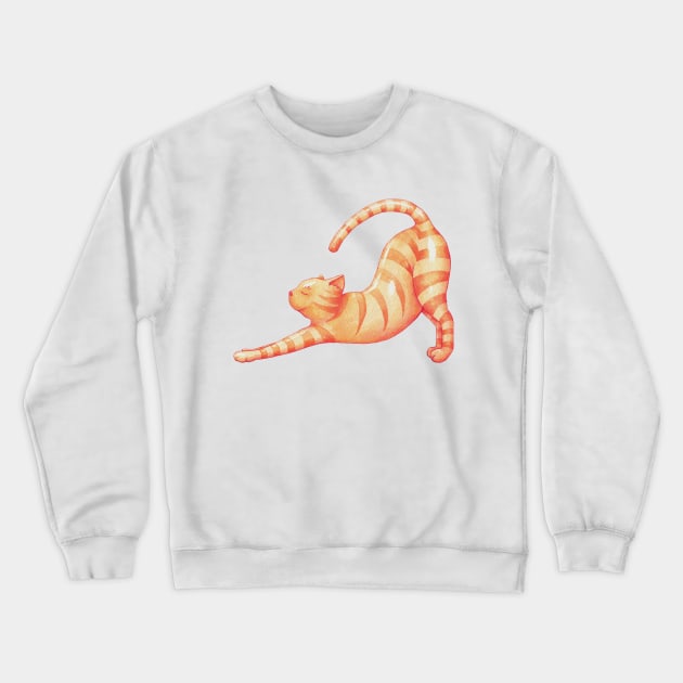 Yoga Cat Crewneck Sweatshirt by Timone